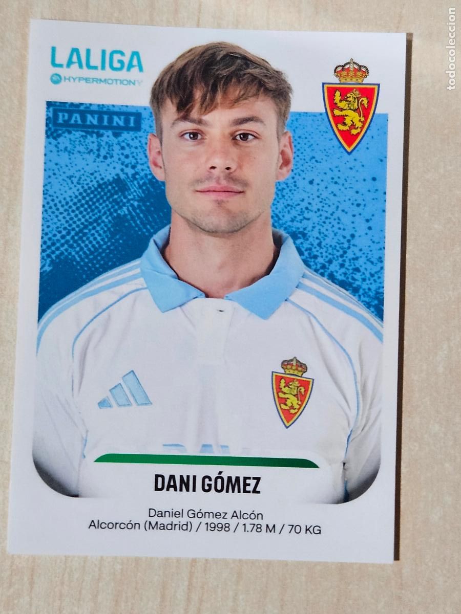 Cromos de F&uacute;tbol: N&ordm; 419 DANI GOMEZ - REAL ZARAGOZA - CROMO - LIGA HYPERMOTION 2025 2026 SEGUNDA DIVISION 25 26