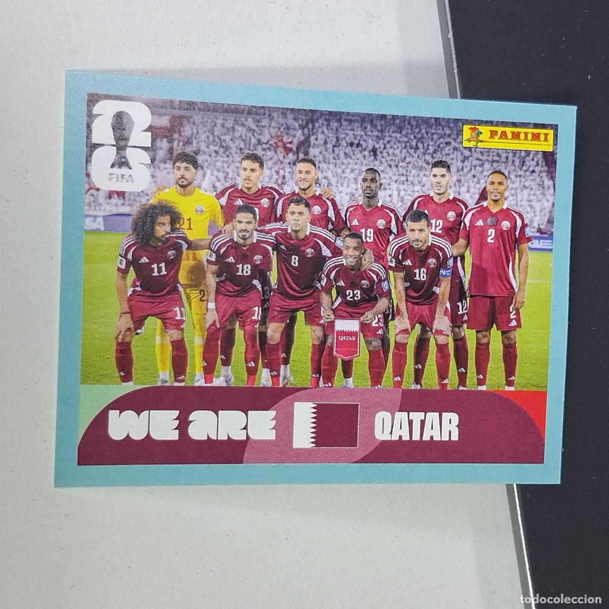 Cromos de F&uacute;tbol: A27 QAT13 TEAM PHOTO EQUIPO 13 QATAR CATAR QAT MUNDIAL FIFA WORLD CUP 2026 STICKER PANINI