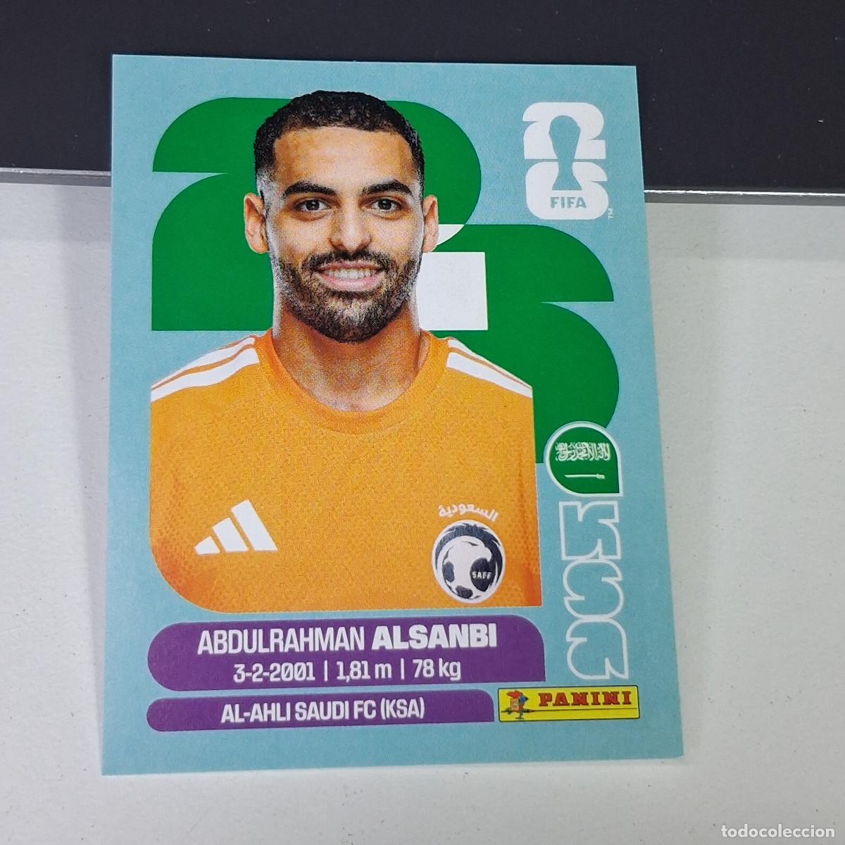 Cromos de F&uacute;tbol: A27 KSA3 ABDULRAHMAN ALSANBI 3 ARABIA SAUD&Iacute; KSA MUNDIAL FIFA WORLD CUP 2026 STICKER PANINI