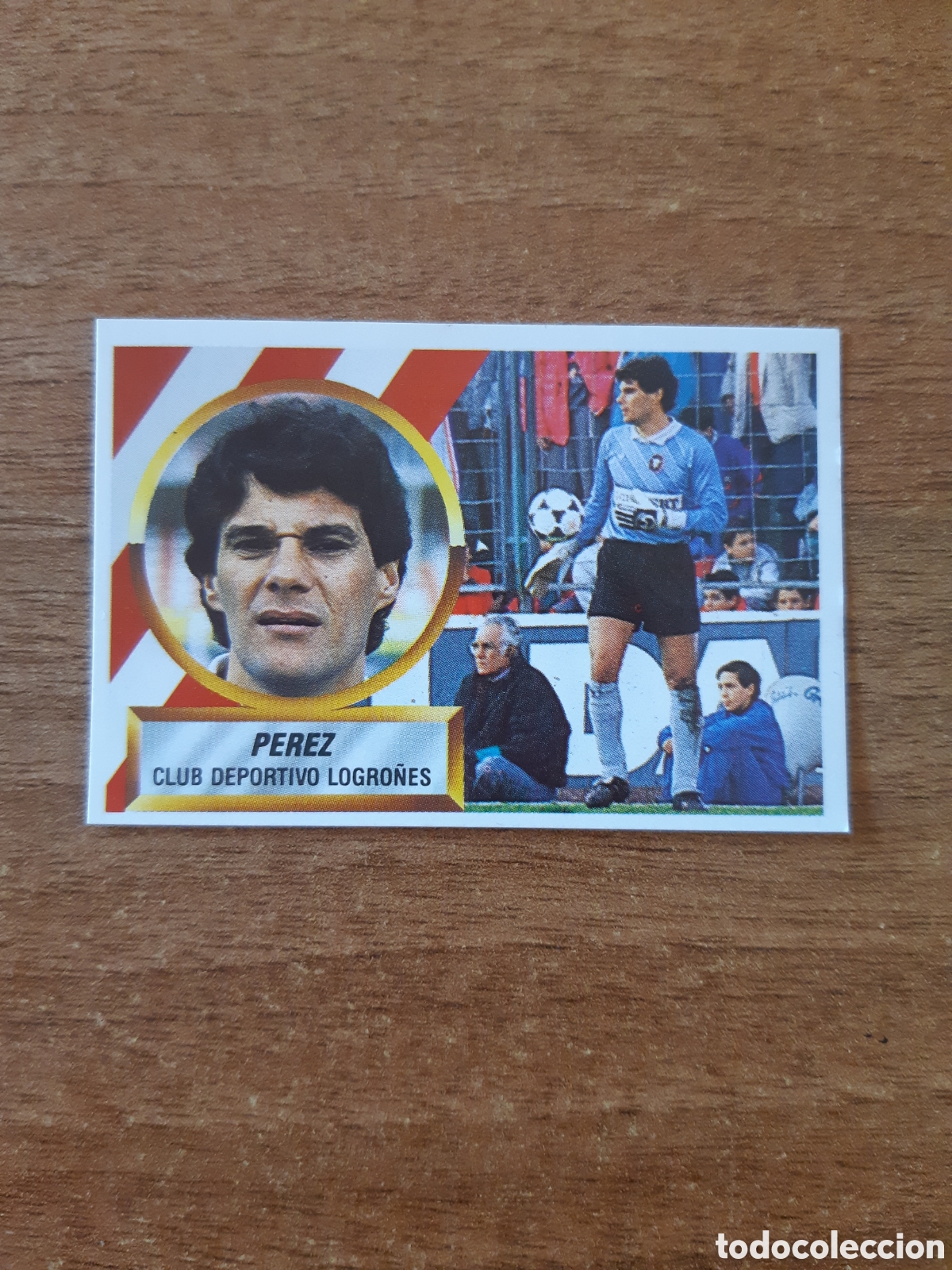 Cromos de F&uacute;tbol: N&deg;1 P&eacute;rez (Logro&ntilde;&eacute;s) liga 88-89 ESTE. Nunca pegado
