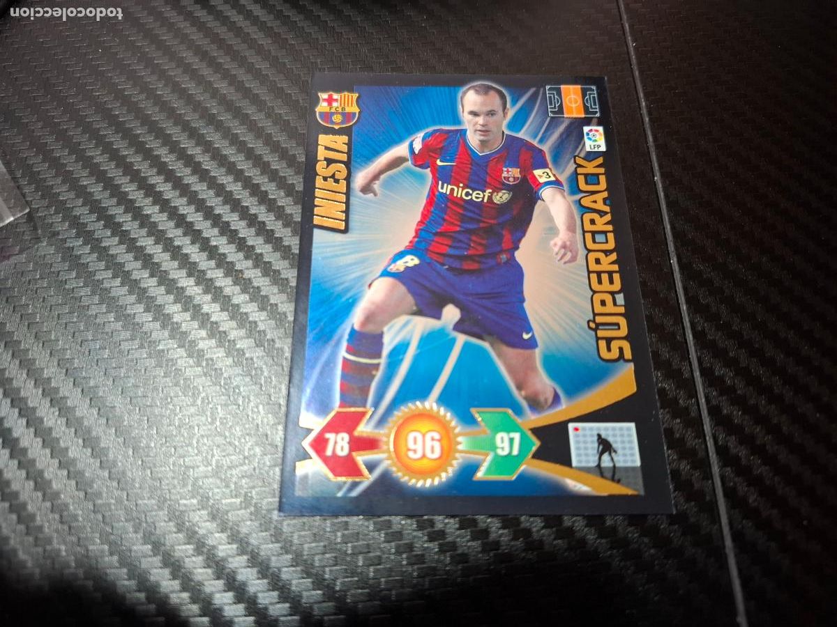 Cromos de F&uacute;tbol: INIESTA F C BARCELONA SUPERCRACK Adrenalyn 2009 2010 Liga 09 10
