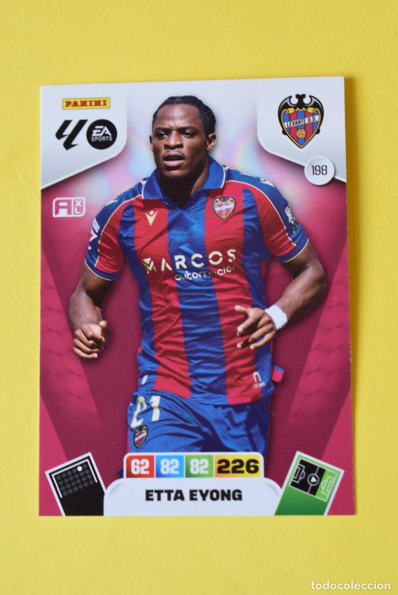 Cromos de F&uacute;tbol: Cromo Adrenalyn XL. 2025 2026. 25 26. Etta Eyong. Levante. N &ordm; 198. C&oacute;digo sin activar. Panini