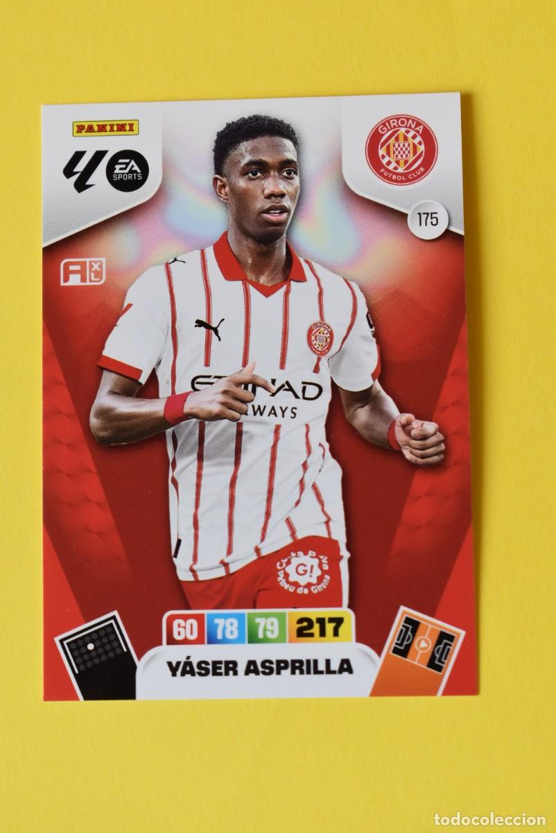 Cromos de F&uacute;tbol: Cromo Adrenalyn XL. 2025 2026. 25 26. Y&aacute;ser Asprilla. Girona. N &ordm; 175. C&oacute;digo sin activar. Panini
