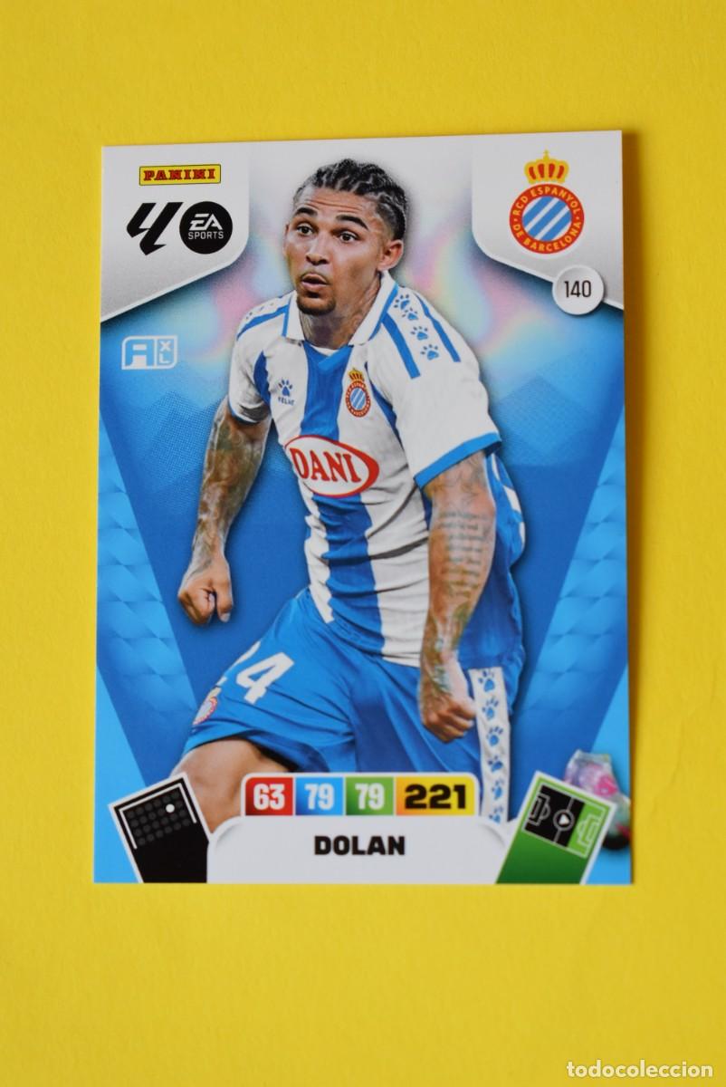 Cromos de F&uacute;tbol: Cromo Adrenalyn XL. 2025 2026. 25 26. Dolan. Espanyol. N &ordm; 140. C&oacute;digo sin activar. Panini