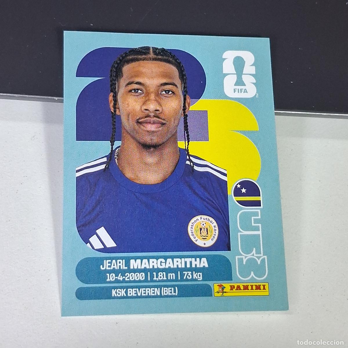 Cromos de F&uacute;tbol: A27 CUW16 JEARL MARGARITHA 16 CURAZAO CURA&Ccedil;AO CUW MUNDIAL FIFA WORLD CUP 2026 STICKER PANINI