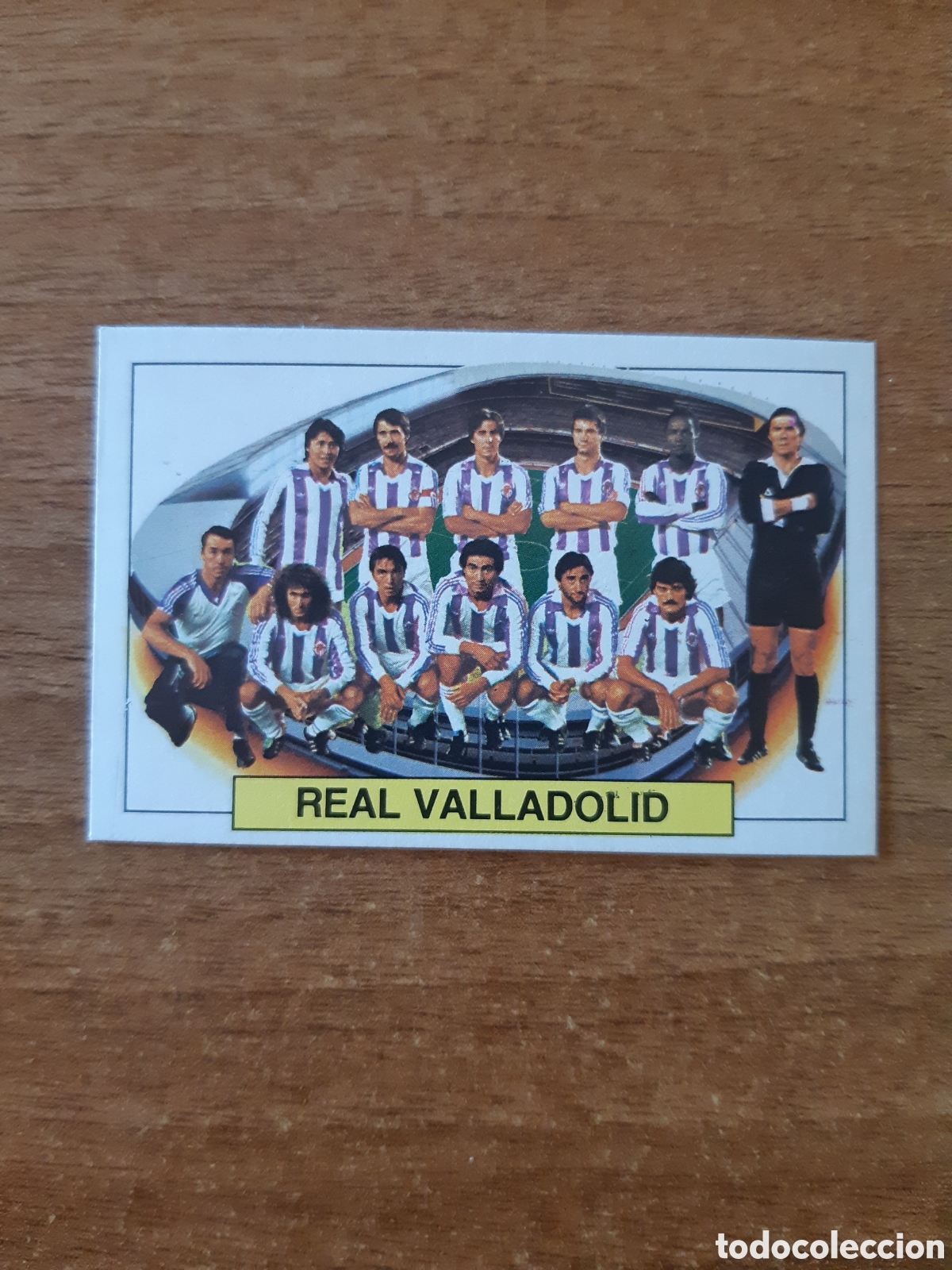 Cromos de Futebol: Alineaci&oacute;n Real Valladolid liga 83-84 ESTE. Nunca pegado, sin pegar