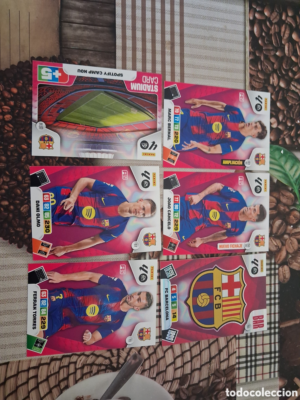 Figurine di Calcio: Adrenalyn 25 26 lote de 6 cartas del Barcelona diferentes ver fotos