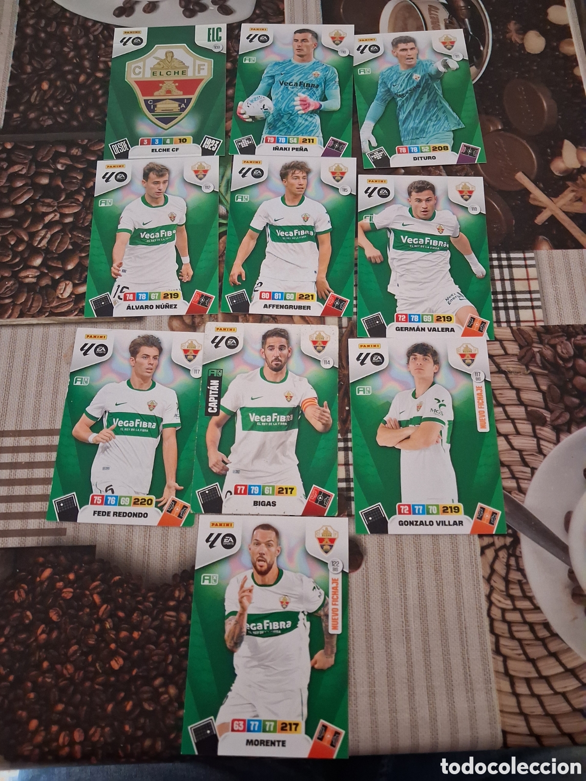 Cromos de F&uacute;tbol: Adrenalyn 25 26 lote de 10 cartas del elche diferentes ver fotos