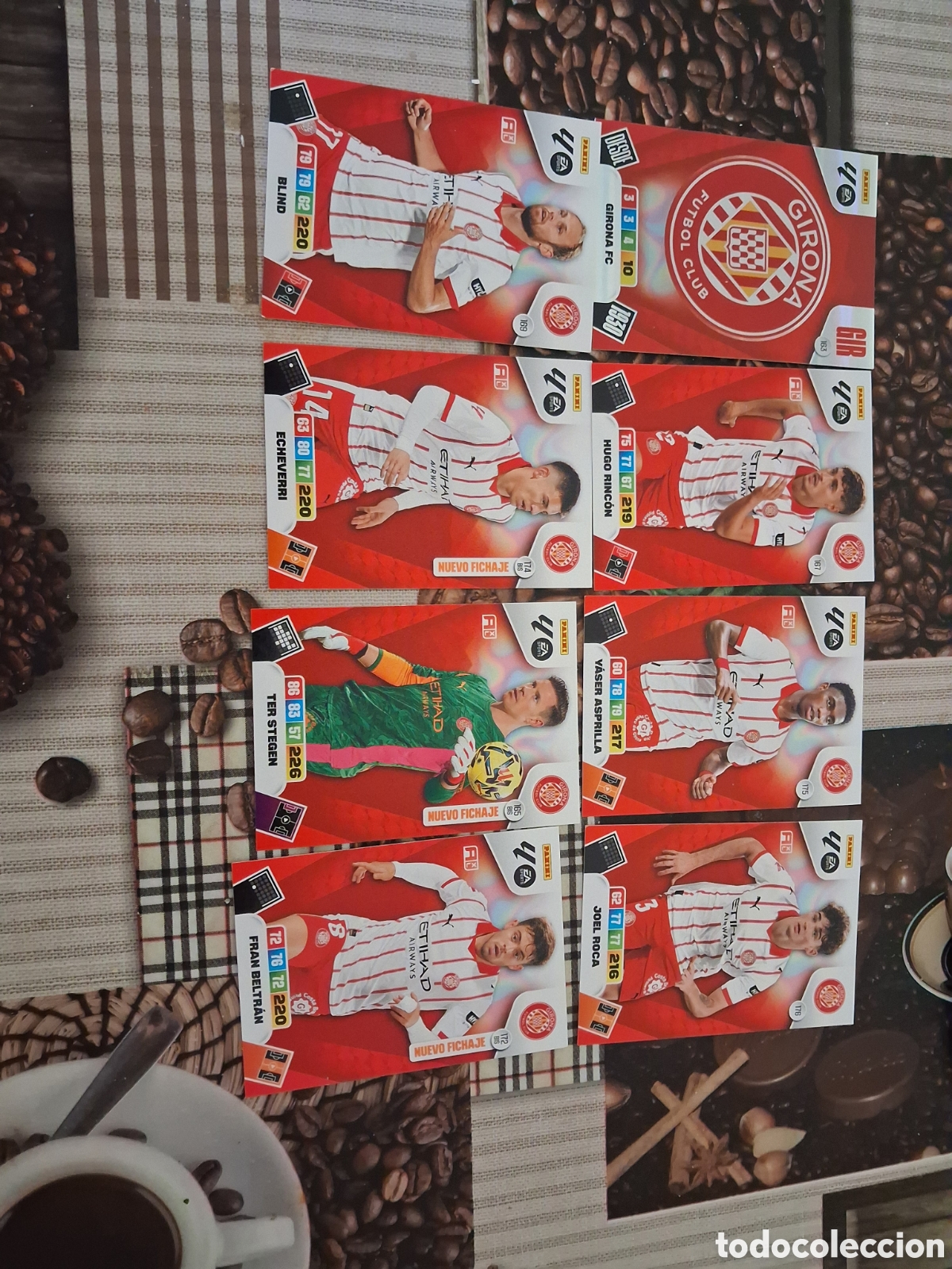 Cromos de F&uacute;tbol: Adrenalyn 25 26 lote de 8 cartas del girona diferentes ver fotos