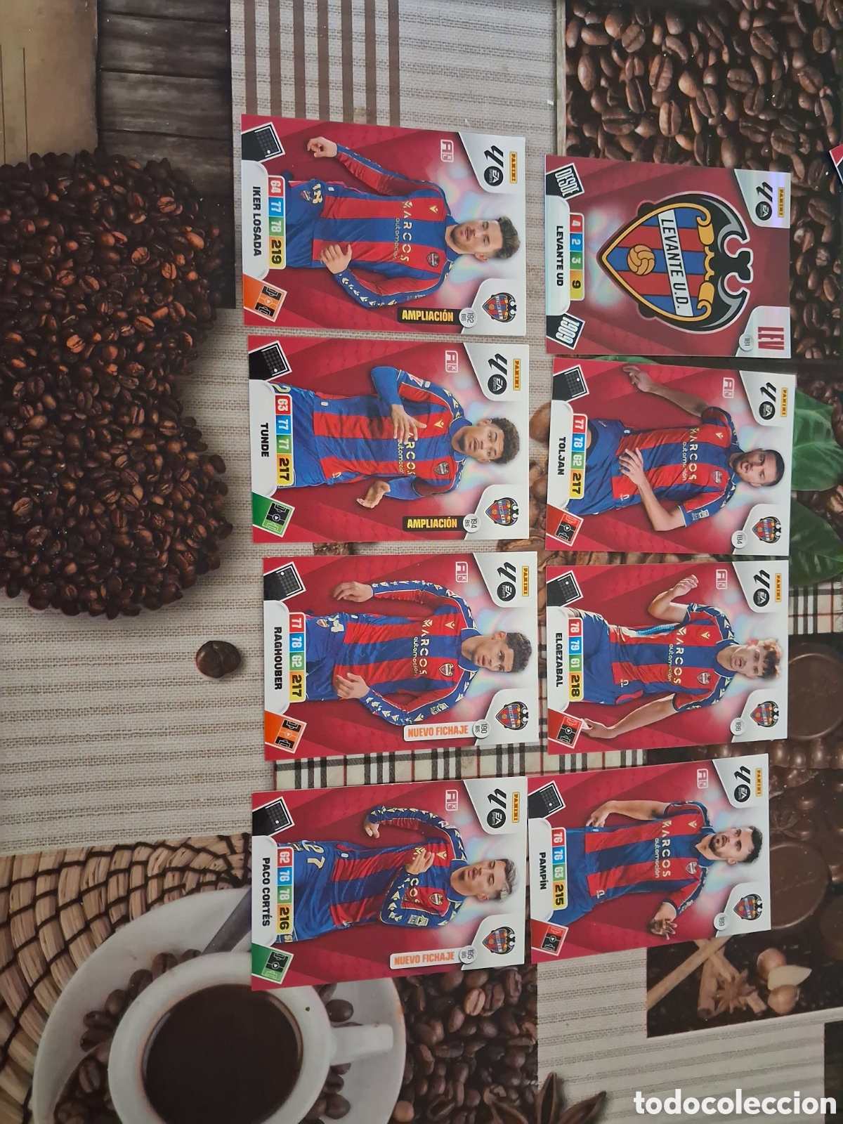 Cromos de F&uacute;tbol: Adrenalyn 25 26 lote de 8 cartas del levante diferentes ver fotos