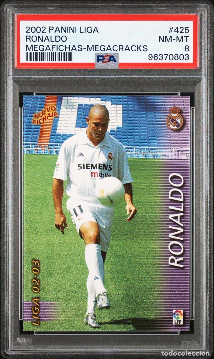 Cromos de Futebol: Ronaldo #425 Real Madrid Panini Megacracks Megafichas 2002 2003 Psa 8