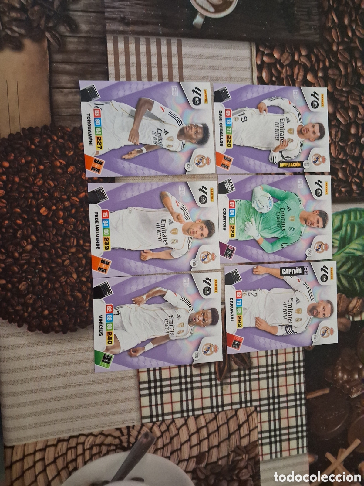 Fu&szlig;ball-Sticker: Adrenalyn 25 26 lote de 6 cartas del real Madrid diferentes ver fotos