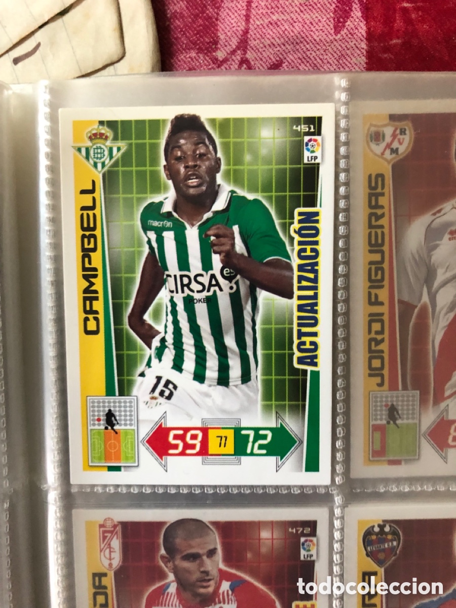 Figurine di Calcio: Adrenalyn 2012 2013 actualizaci&oacute;n campbell 451 Betis