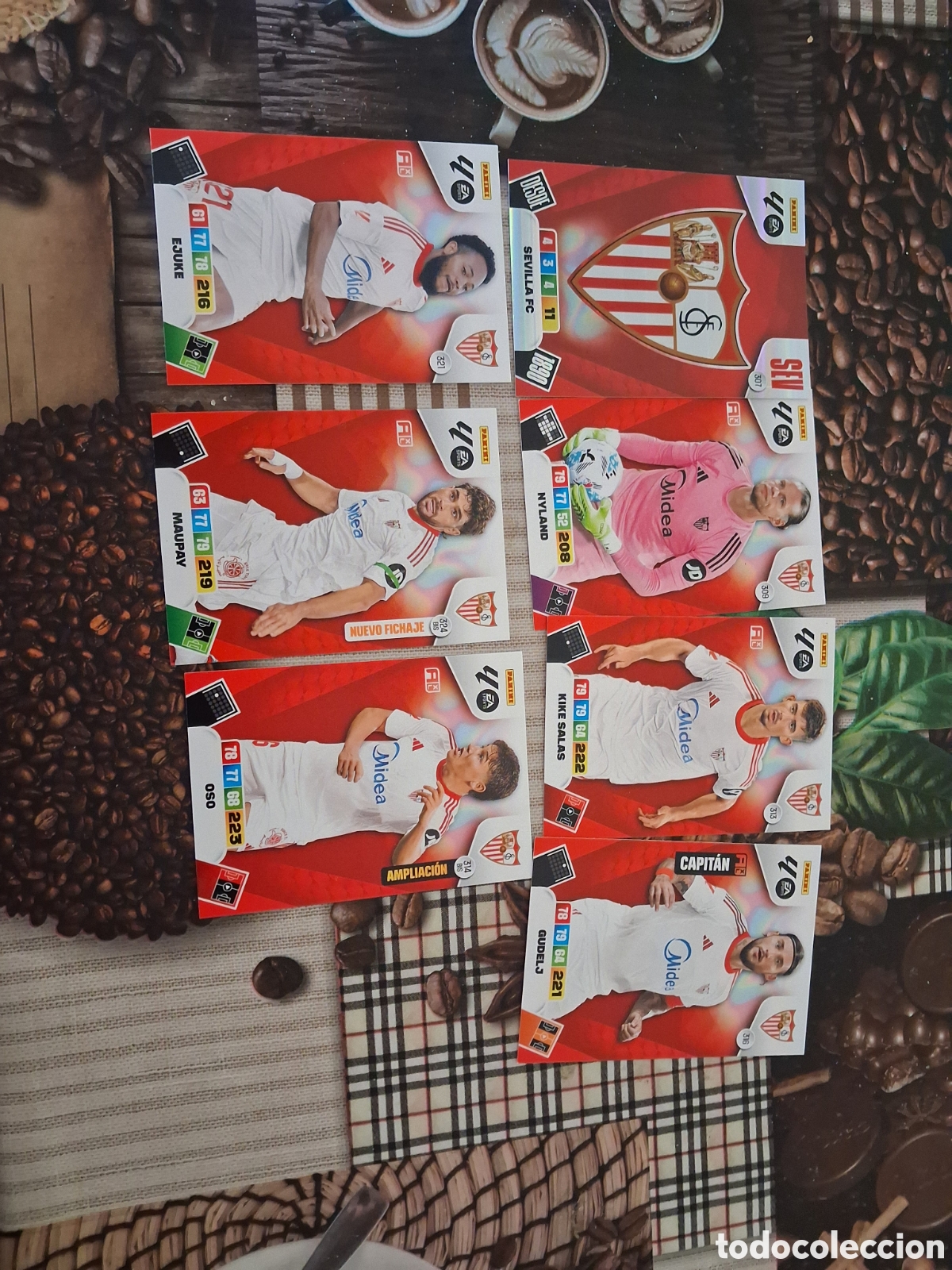 Fu&szlig;ball-Sticker: Adrenalyn 25 26 lote de 7 cartas del Sevilla diferentes ver fotos