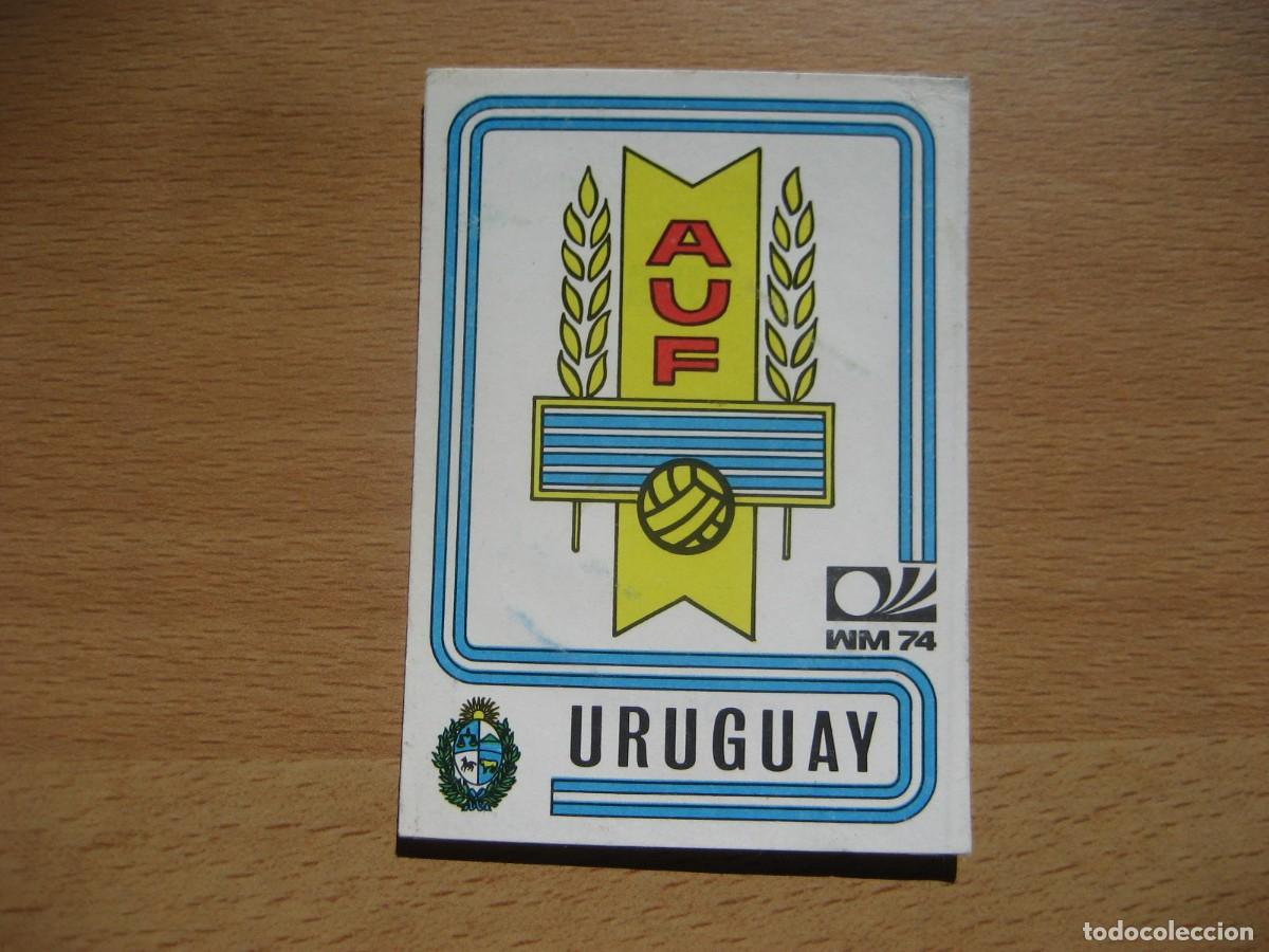 Cromos de F&uacute;tbol: MUNICH 74 - N&ordm; 215 ESCUDO - URUGUAY - PANINI - CAMPEONATO MUNDIAL DE FUTBOL 1974