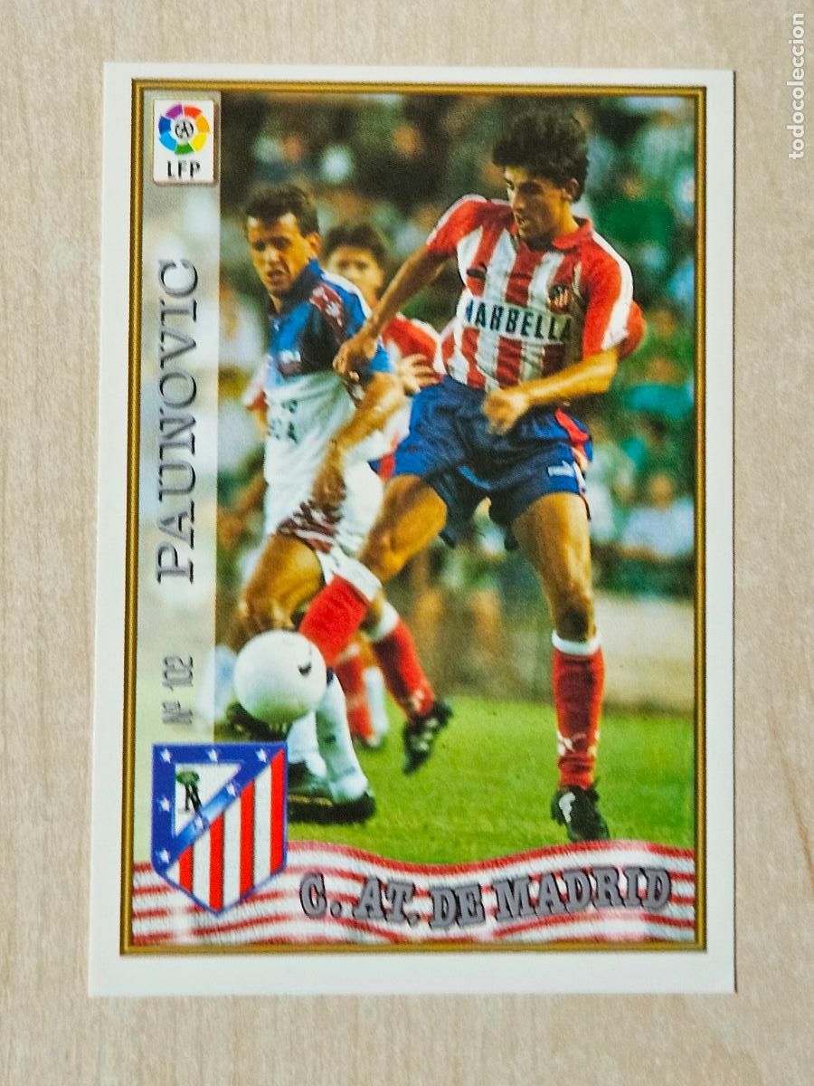 Cartes &agrave; collectionner de Football: N&ordm; 102 PAUNOVIC - MUNDICROMO - FICHAS DE LA LIGA 97 98 - ATLETICO DE MADRID
