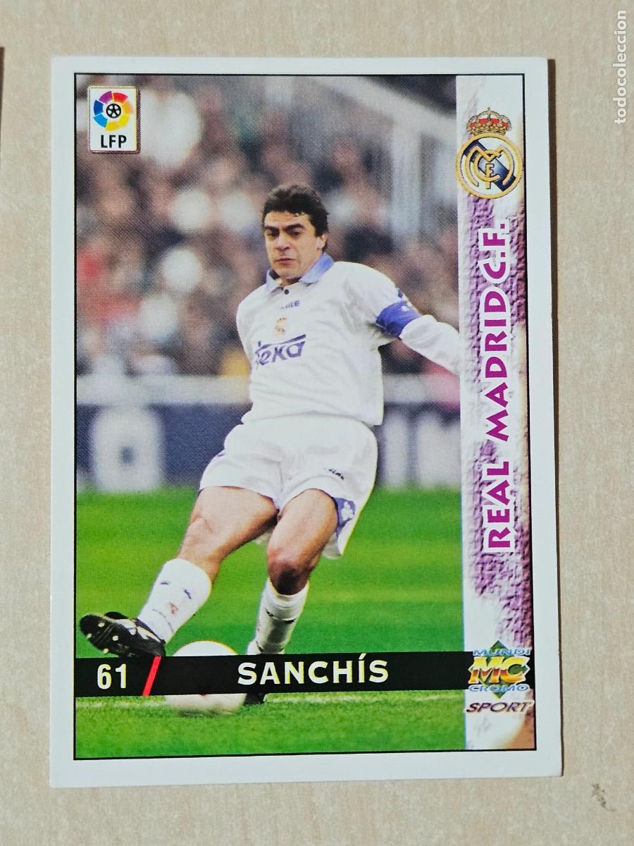 Cromos de F&uacute;tbol: N&ordm; 61 SANCHIS - MUNDICROMO - FICHAS DE LA LIGA 98 99 - REAL MADRID