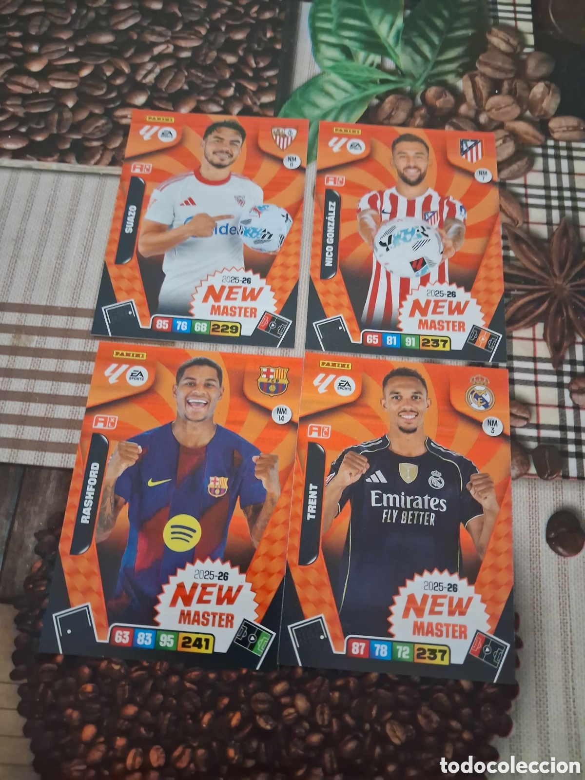 Cromos de F&uacute;tbol: Adrenalyn 25 26 lote de 4 cartas New m&aacute;ster diferentes ver fotos