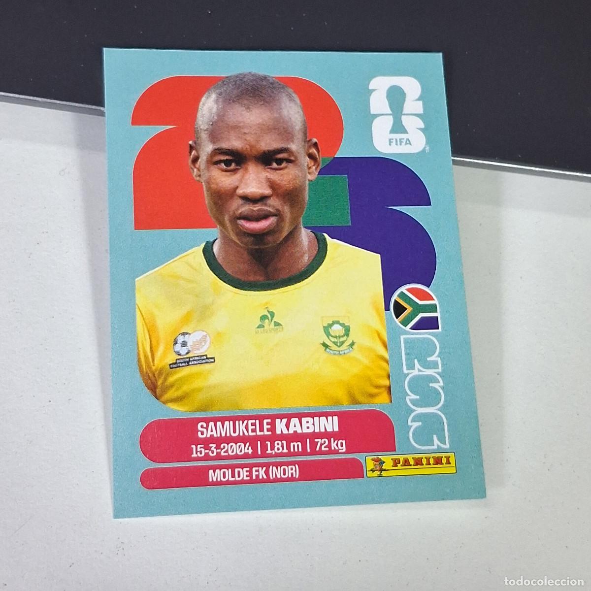 Cartes &agrave; collectionner de Football: A27 RSA5 SAMUKELE KABINI 5 SUD&Aacute;FRICA RSA SOUTH AFRIKA MUNDIAL FIFA WORLD CUP 2026 STICKER PANINI