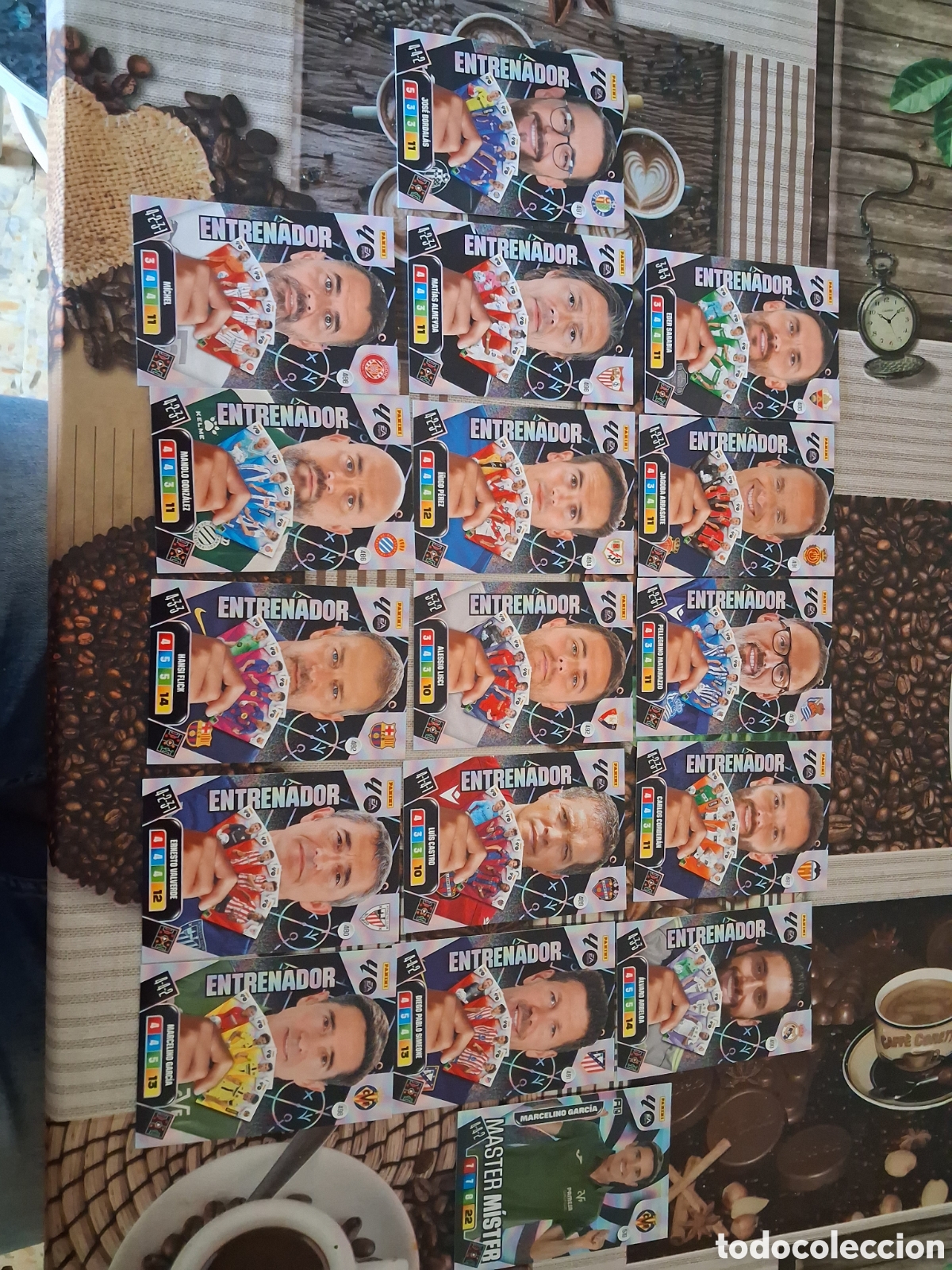 Cromos de F&uacute;tbol: Adrenalyn 25 26 lote de 17 cartas de entrenadores diferentes ver fotos