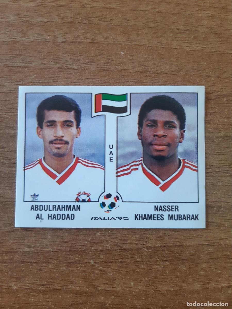 Cromos de F&uacute;tbol: N&deg;311 Al Haddad - Mubarak (Emiratos &Aacute;rabes Unidos) Mundial Italia 90 PANINI. Nunca pegado, sin pegar