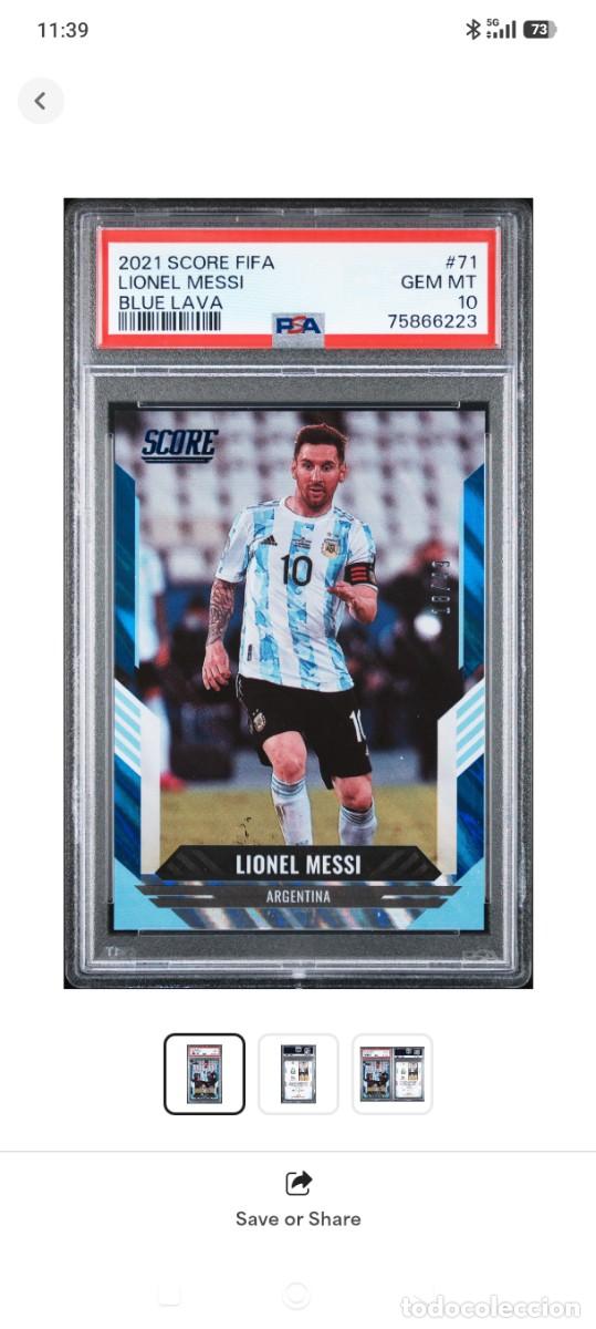 Fu&szlig;ball-Sticker: 2021 PANINI SCORE FIFA #71 LIONEL MESSI BLUE LAVA