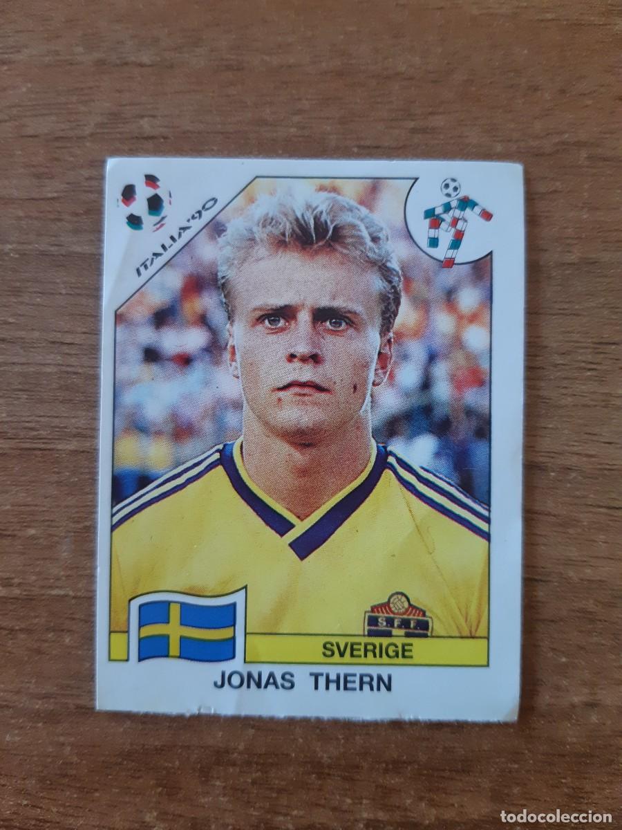 Cromos de F&uacute;tbol: N&deg;239 Jonas Thern (Suecia) Mundial Italia 90 PANINI. Nunca pegado, sin pegar