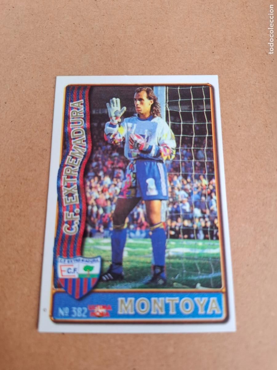 Football Stickers: MUNDICROMO 96 97 1996 1997 - UH 382 MONTOYA - C.F. EXTREMADURA