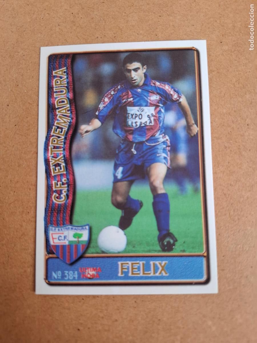 Football Stickers: MUNDICROMO 96 97 1996 1997 - UH 384 F&Eacute;LIX - C.F. EXTREMADURA