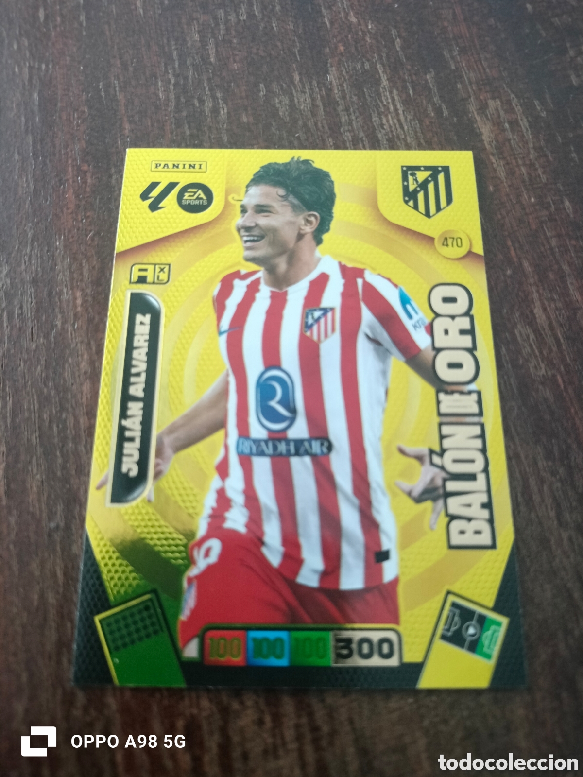 Cartes &agrave; collectionner de Football: Cromo card Juli&aacute;n &Aacute;lvarez Bal&oacute;n de oro Adrenalyn liga temporada 2025 2026 25 26