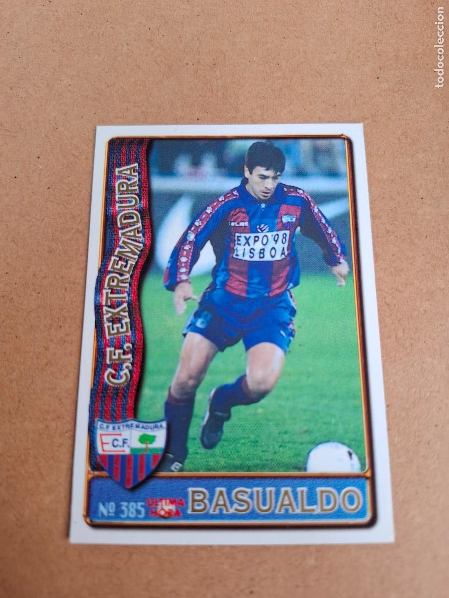 Cartes &agrave; collectionner de Football: MUNDICROMO 96 97 1996 1997 - UH 385 BASUALDO - C.F. EXTREMADURA
