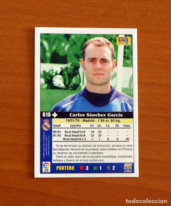 Cartes &agrave; collectionner de Football: Real Madrid - N&ordm; 616 + Carlos S&aacute;nchez - Las Fichas de la Liga Mundicromo 2002-2003, 02-03
