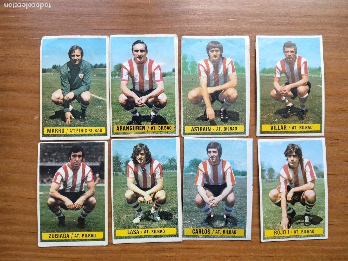 Figurine di Calcio: Lote 8 cromos Athletic Bilbao &aacute;lbum liga este 74 75