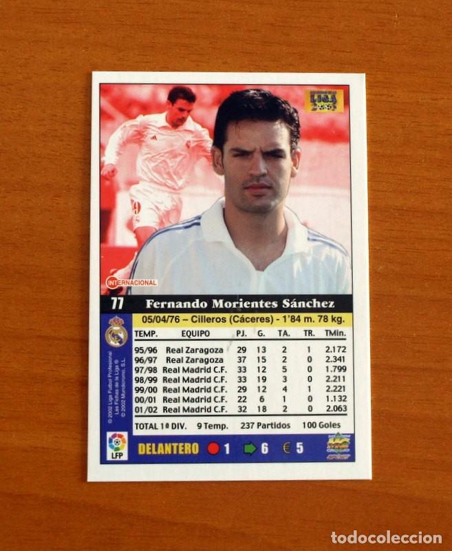 Cartes &agrave; collectionner de Football: Real Madrid - N&ordm; 77 Fernando Morientes - Mundicromo Las Fichas de la Liga 2002-2003, 02-03
