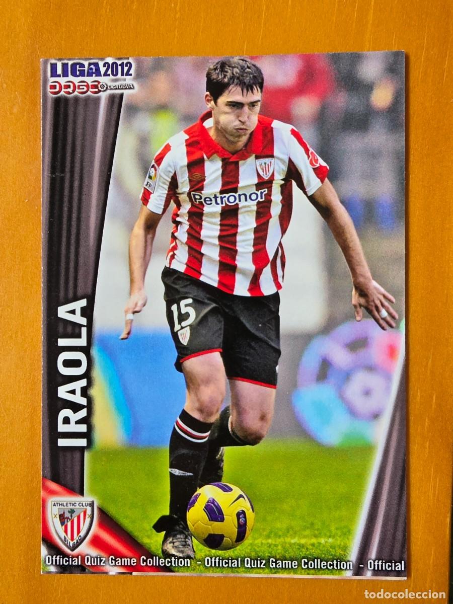 Cromos de F&uacute;tbol: 141 Andoni Iraola, Athletic Club de Bilbao, Mundicromo Sport Fichas Quiz de la Liga 2011 2012 11 12