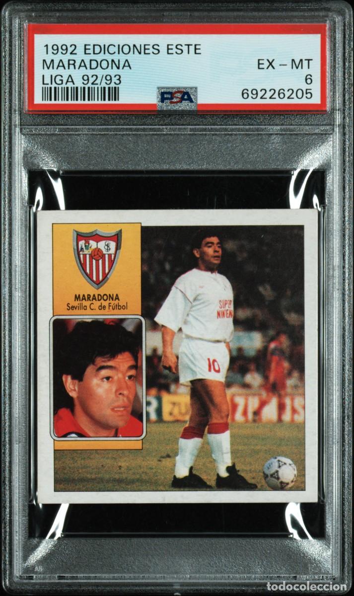 Cromos de F&uacute;tbol: Rookie Diego Maradona Liga 92 93 Sevilla Futbol 1&ordf; divisi&oacute;n Ediciones ESTE PSA 6