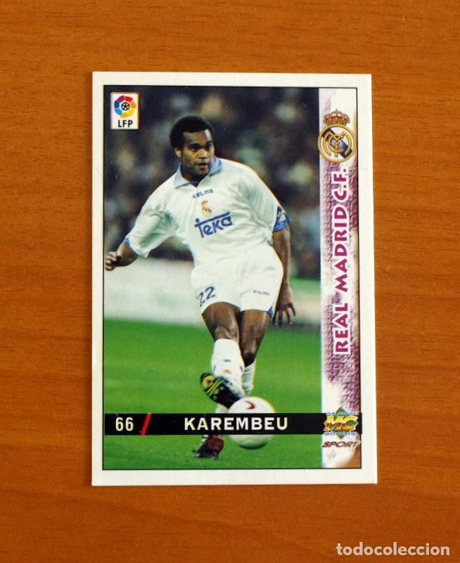 Cromos de F&uacute;tbol: Real Madrid -N&ordm; 66 Karembeu -Mundicromo Las Fichas de la Liga 1998-1999-98-99