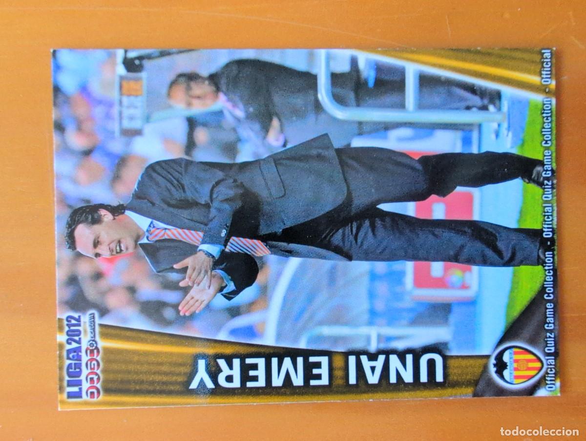 Cromos de F&uacute;tbol: 57 Unai Emery, Valencia CF, Mundicromo Sport Fichas Quiz de la Liga 2011 2012 11 12