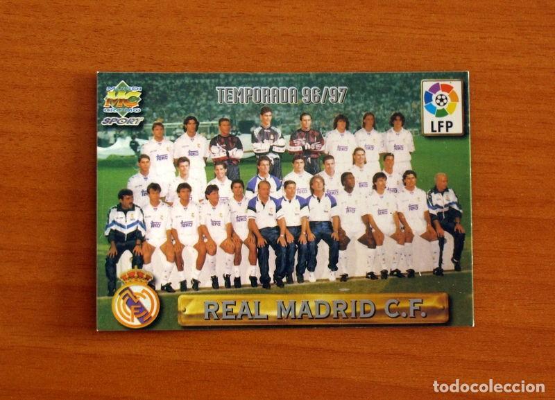 Football Stickers: Real Madrid -N&ordm; 91 Plantilla-Equipo -Mundicromo Las Fichas de la Liga de F&uacute;tbol 1996-1997-96-97