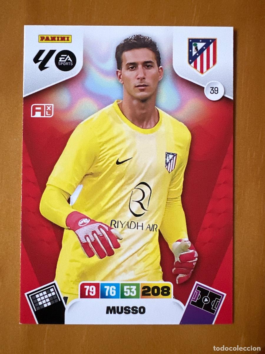 Football Stickers: 39 Juan Musso, Atl&eacute;tico de Madrid, Panini Adrenalyn XL La Liga 2025 2026 25 26