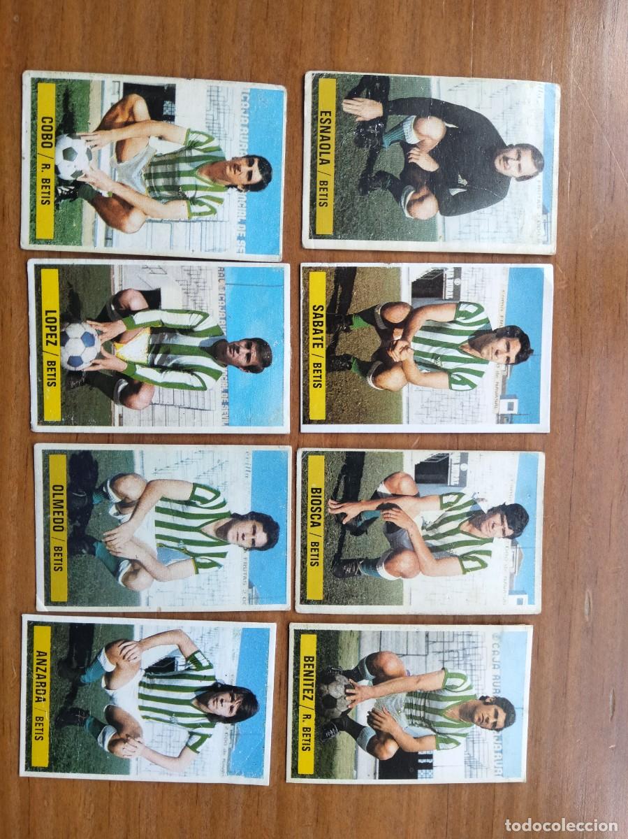 Football Stickers: Lote 8 cromos Betis &aacute;lbum liga este 74 75