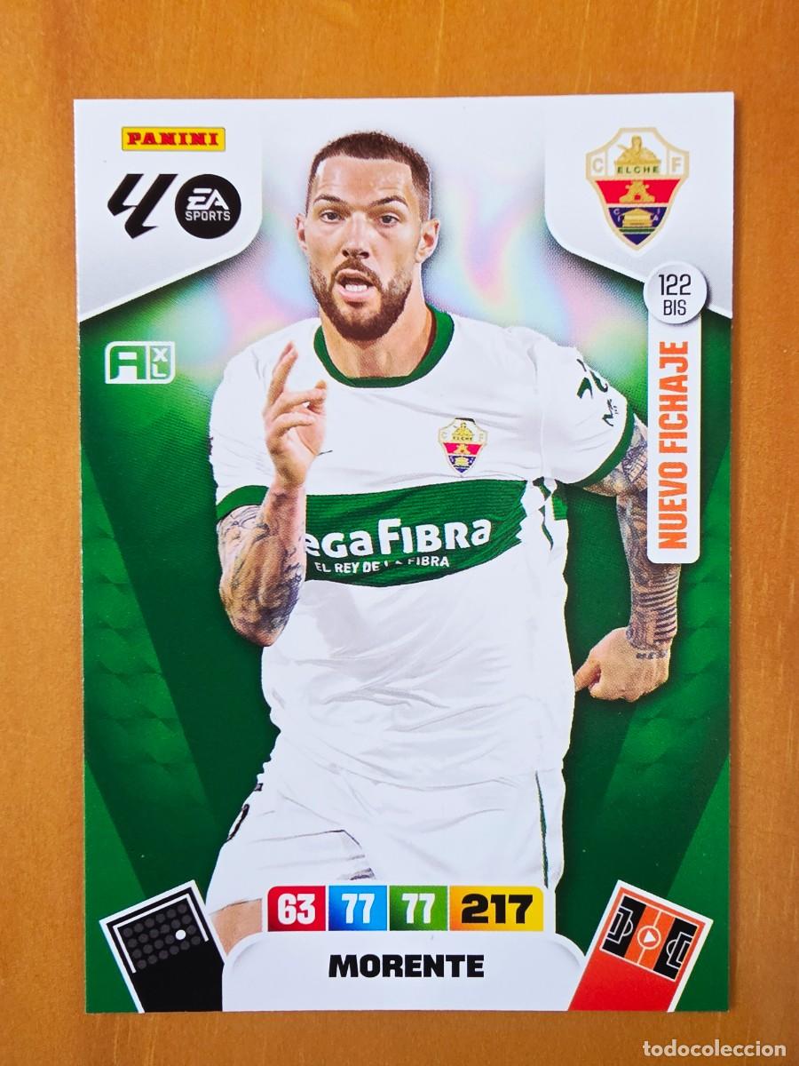 Cromos de F&uacute;tbol: 122 BIS Tete Morente, Elche CF, Nuevo Fichaje, Panini Adrenalyn XL Liga 2025 2026 25 26