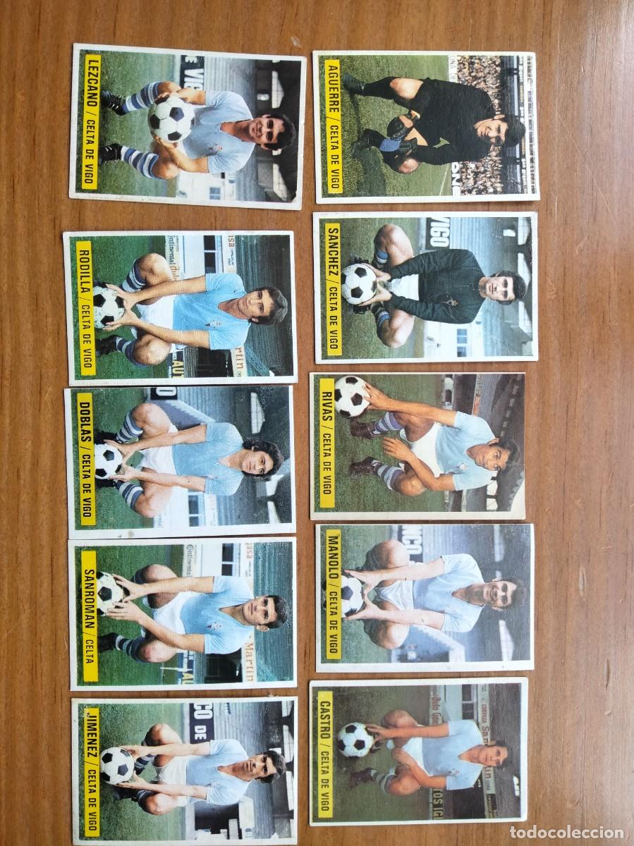 Football Stickers: Lote 10 cromos Celta de Vigo &aacute;lbum liga este 74 75