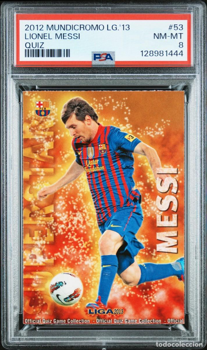 Football Stickers: Messi #53 FC Barcelona Mundicromo 2012 2013 Psa 8