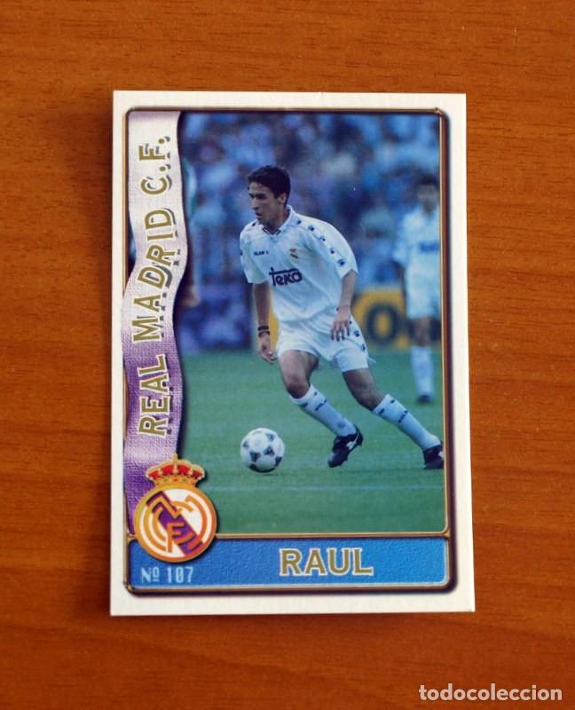 Football Stickers: Real Madrid -N&ordm; 107 Ra&uacute;l -Mundicromo Las Fichas de la Liga de F&uacute;tbol 1996-1997-96-97