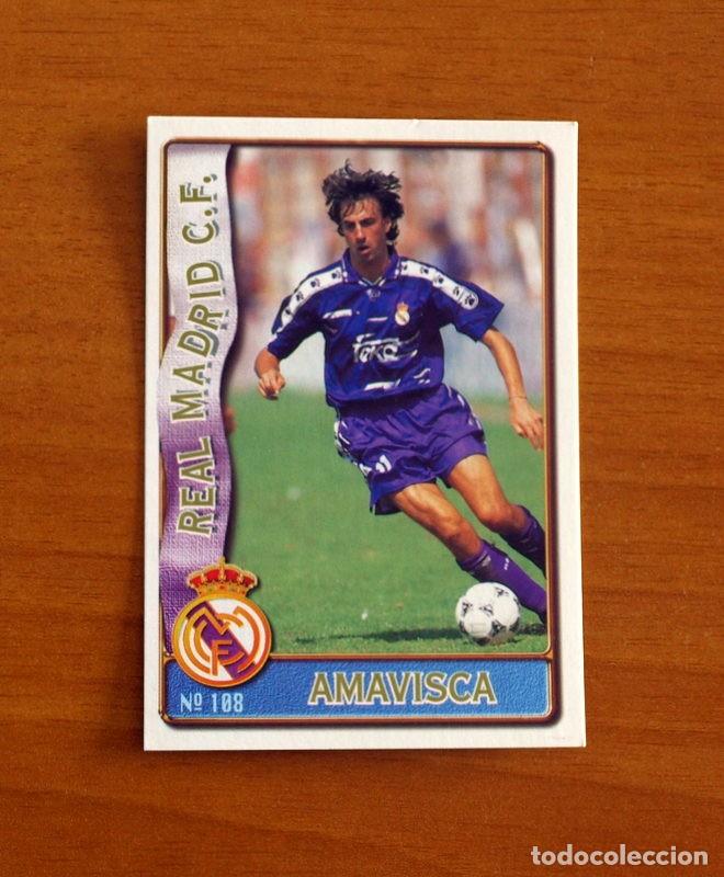 Cromos de F&uacute;tbol: Real Madrid -N&ordm; 108 Amavisca -Mundicromo Las Fichas de la Liga de F&uacute;tbol 1996-1997-96-97