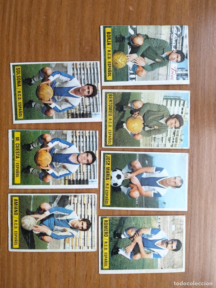 Cromos de F&uacute;tbol: Lote 7 cromos Espa&ntilde;ol &aacute;lbum liga este 74 75