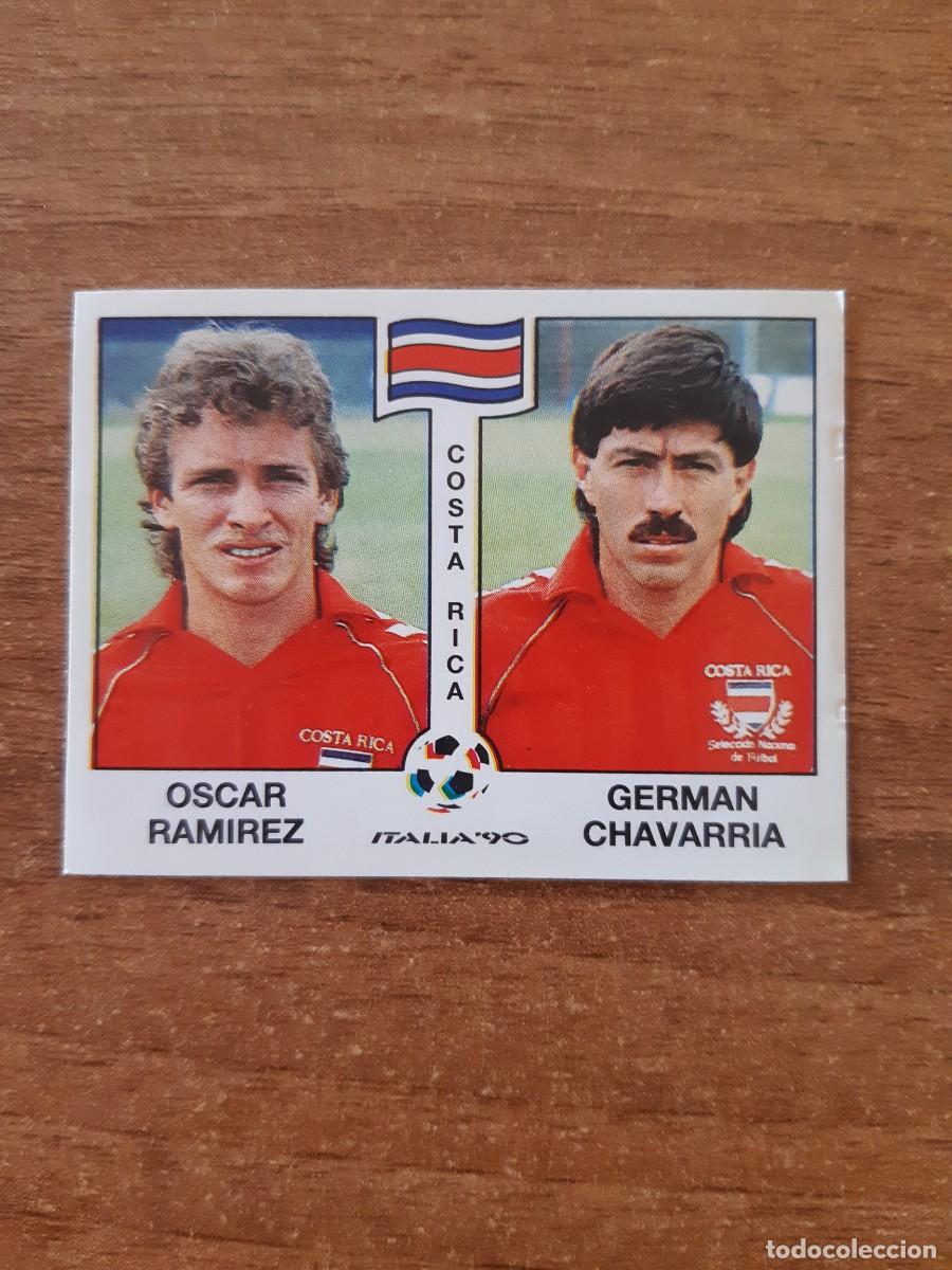 Cromos de F&uacute;tbol: N&deg;188 Ram&iacute;rez - Chavarr&iacute;a (Costa Rica) Mundial Italia 90 PANINI. Nunca pegado, sin pegar