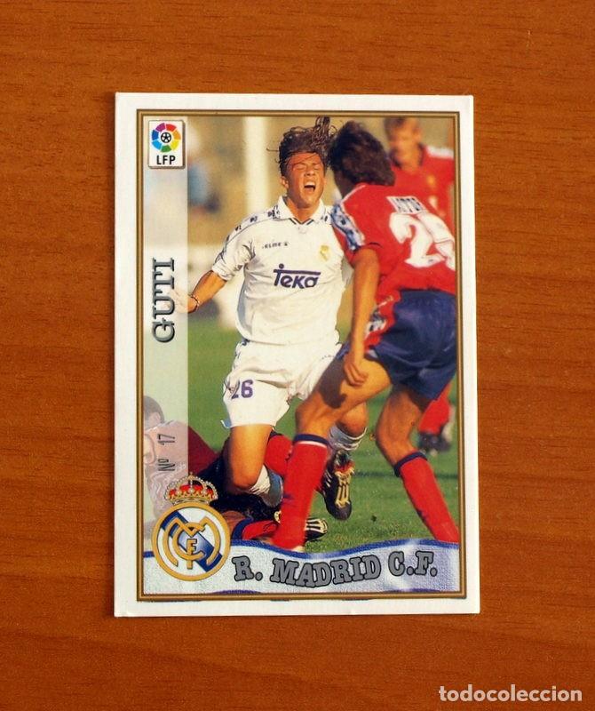 Cromos de F&uacute;tbol: Real Madrid - N&ordm; 17 Guti - Mundicromo ficha de la Liga 1997-1998, 97-98