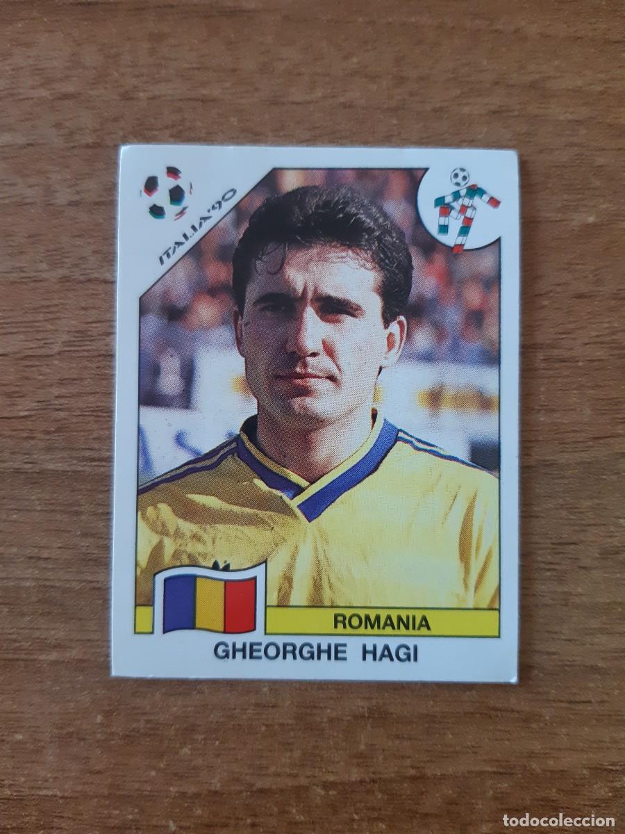 Cromos de F&uacute;tbol: N&deg;167 Gheorghe Hagi (Ruman&iacute;a) Mundial Italia 90 PANINI. Nunca pegado, sin pegar